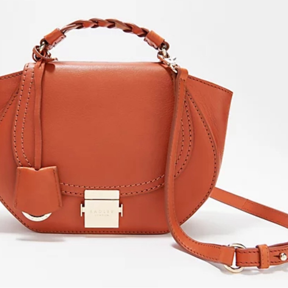 Radley London Lavender Lane Medium Flap Crossbody Leather Bag - Tan